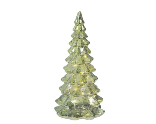 9" Green/Warm White Tree Glass LED