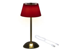 12" Red/Gold Rechargeable Lamp Table