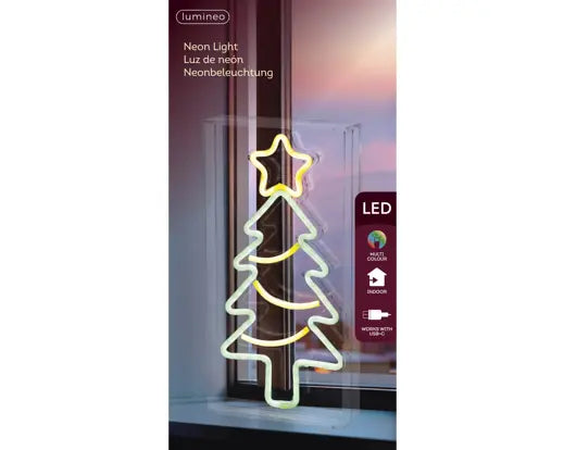 12" Tree Neon with Frame