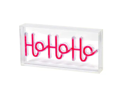 12" Ho Ho Ho Neon with Frame
