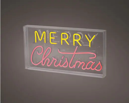 17" Merry Christmas Neon with Frame