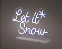 13" Let Is Snow Neon with Frame