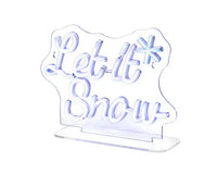 13" Let Is Snow Neon with Frame