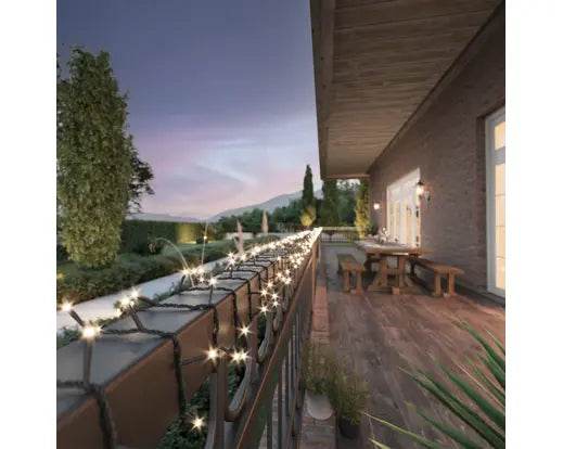 708" Black/Warm White Lights Solar 8- Function Twinkle