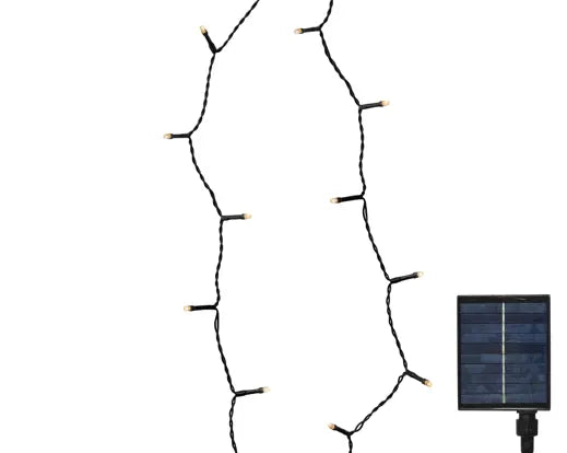 708" Black/Warm White Lights Solar 8- Function Twinkle