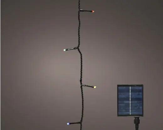 708" Black/Multicolor Lights Solar 8-Function Twinkle