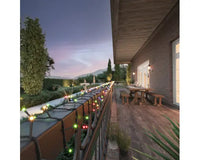 708" Black/Multicolor Lights Solar 8-Function Twinkle