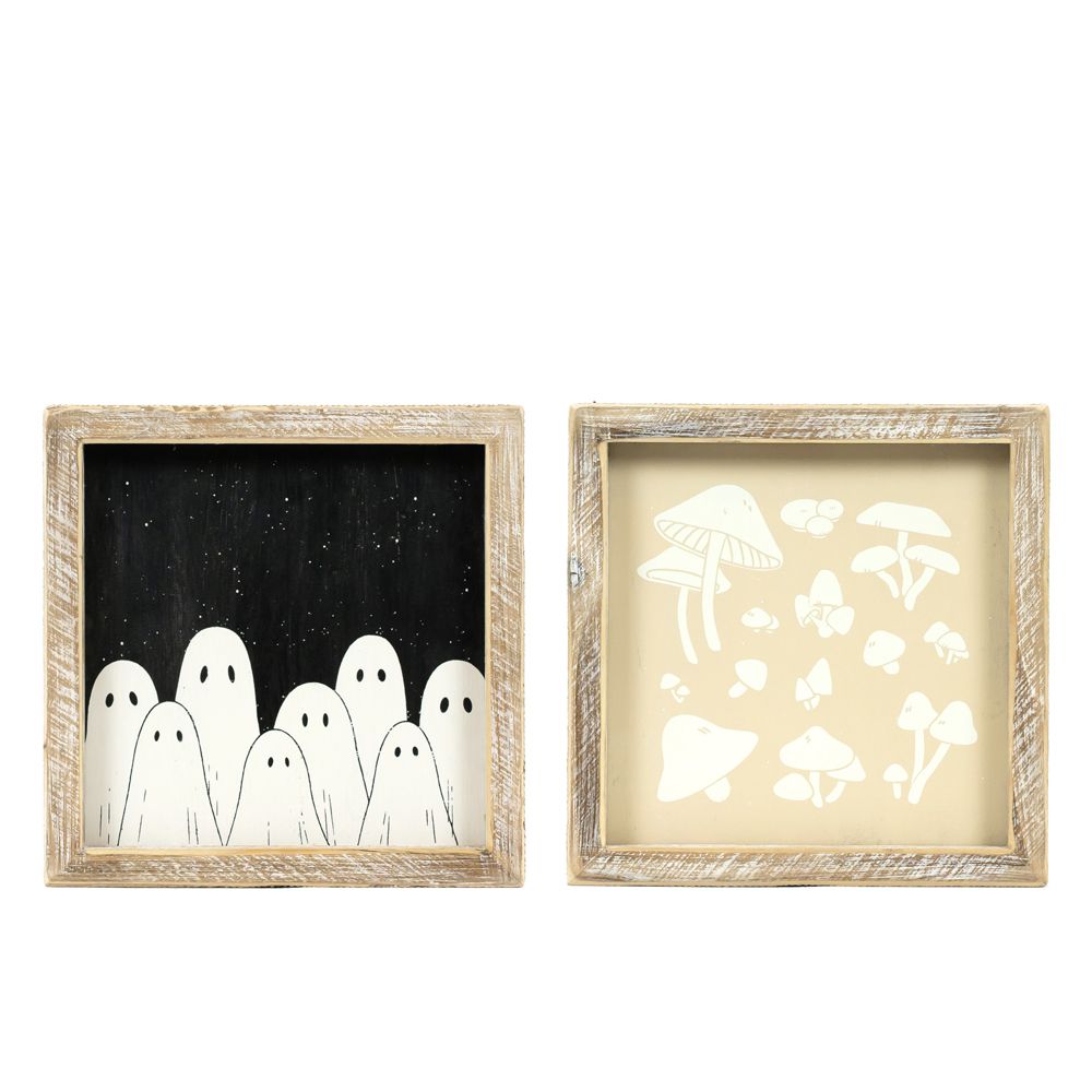 Ghosts/Mushroom Reversible Art