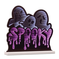 Tripple Spooky Ghosts Infinity Light Halloween Sign