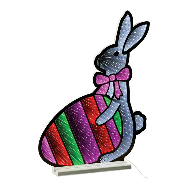 23.5" Infinity Light Bunny With Easter Egg