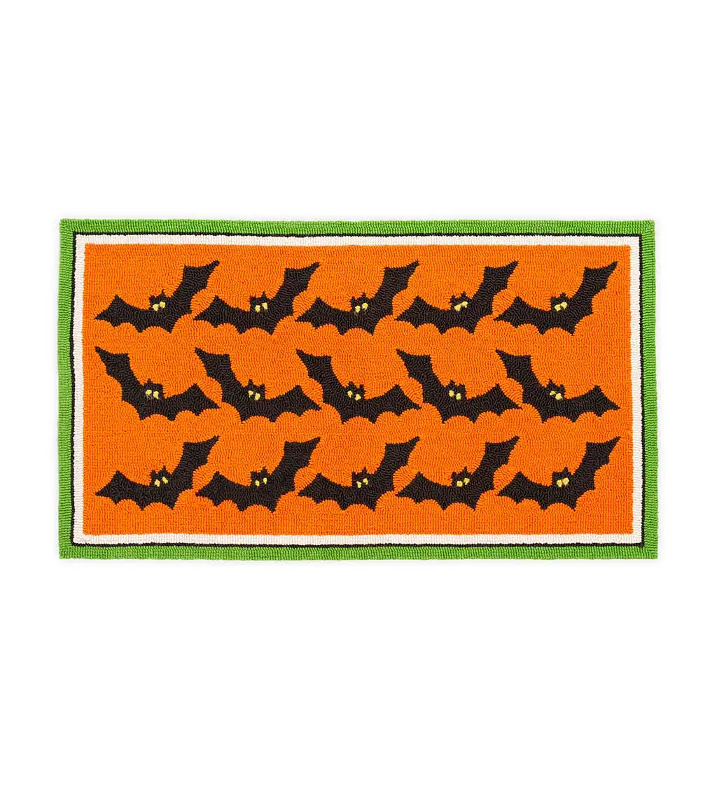 2x3.5' Halloween Bats Hooked Rug