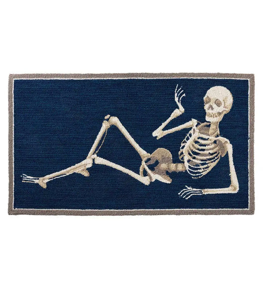 2x3.5' Halloween Skeleton Hooked Rug