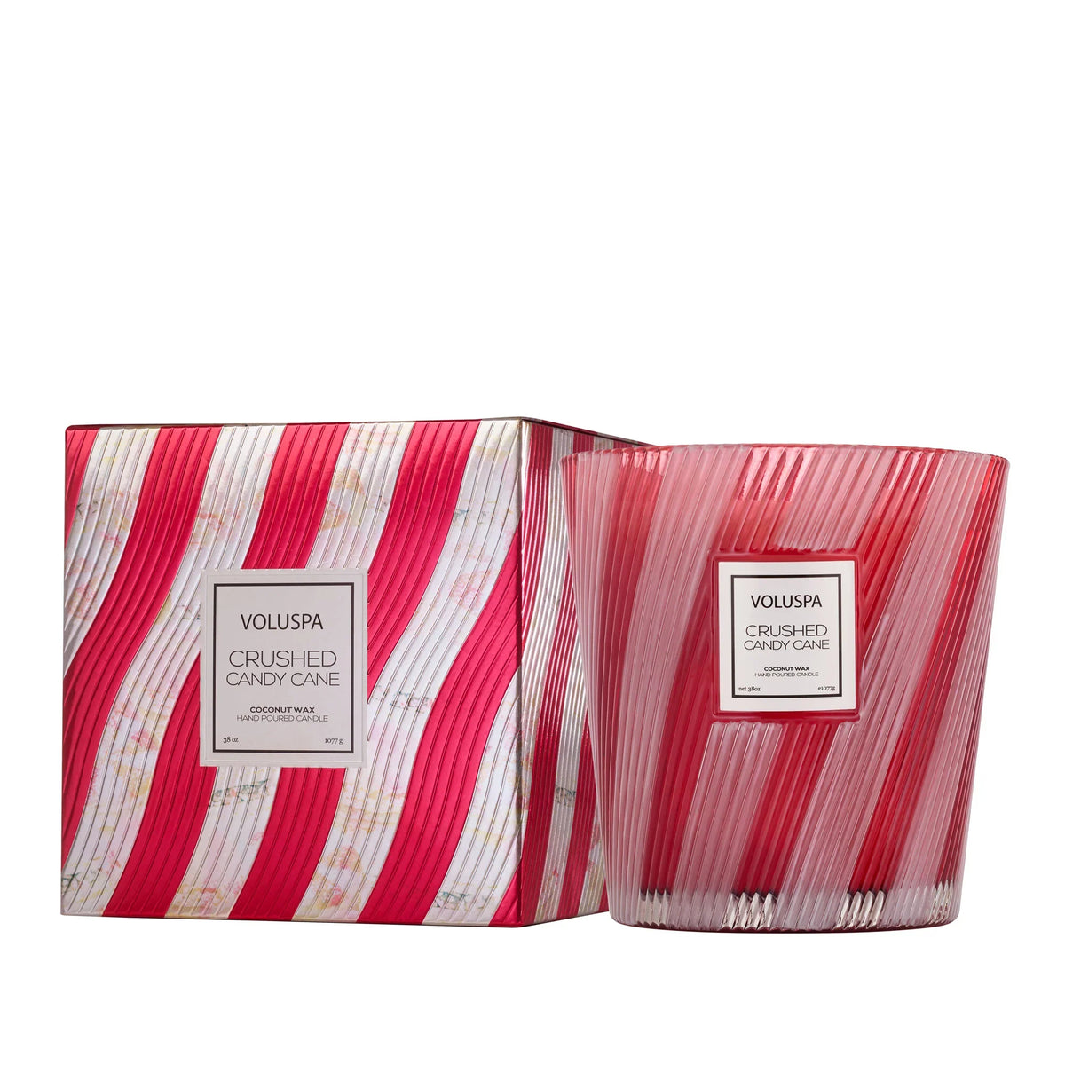 Crushed Candy Cane, 3 Wick Hearth Candle