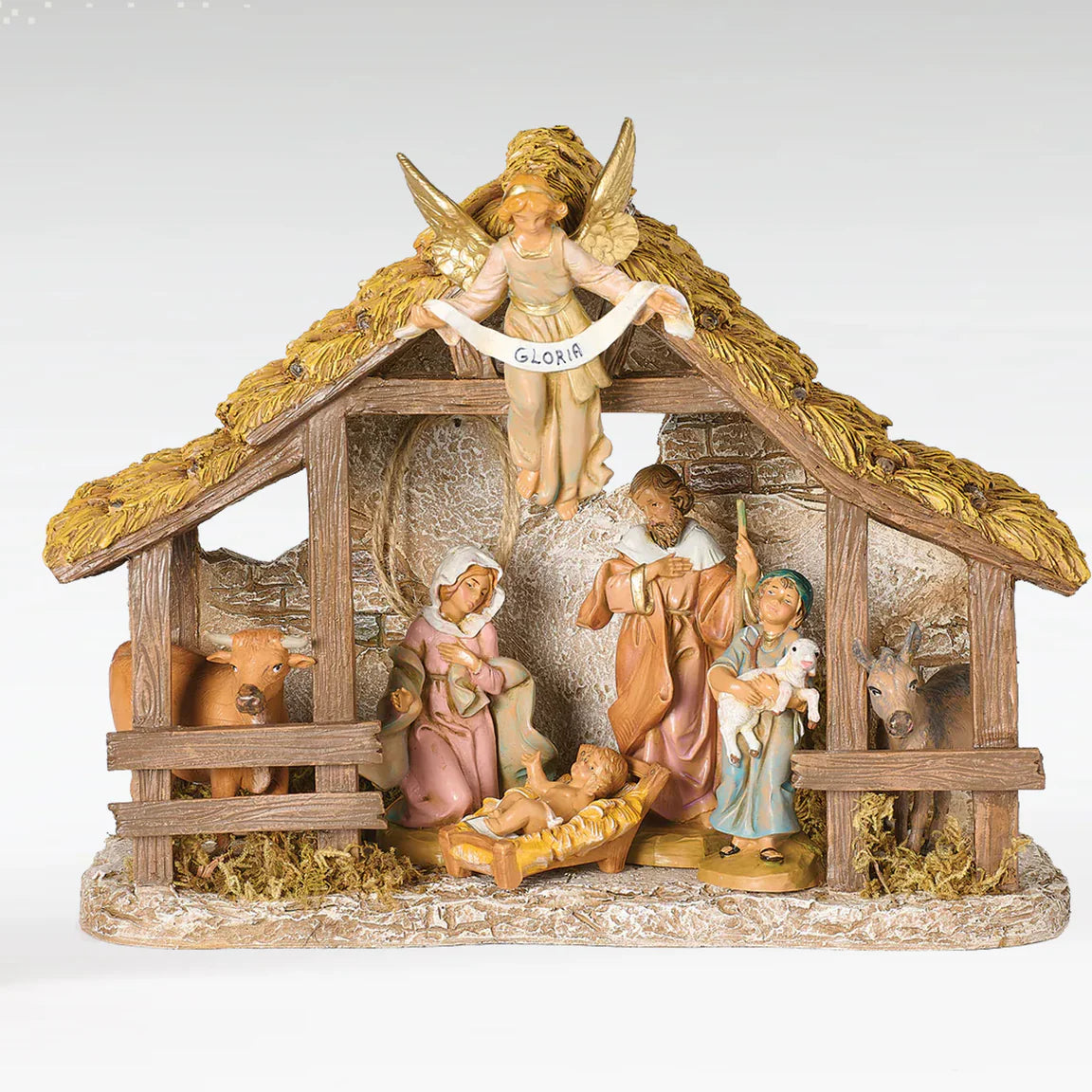 7 Piece Set Nativity with Angel by Fontanini (CLR)