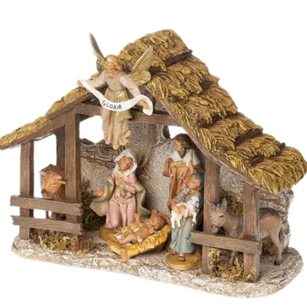 7 Piece Set Nativity with Angel by Fontanini (CLR)