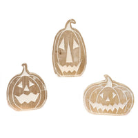 Double Sided Rustic Jack O Lantern Wood On Stand Assorted