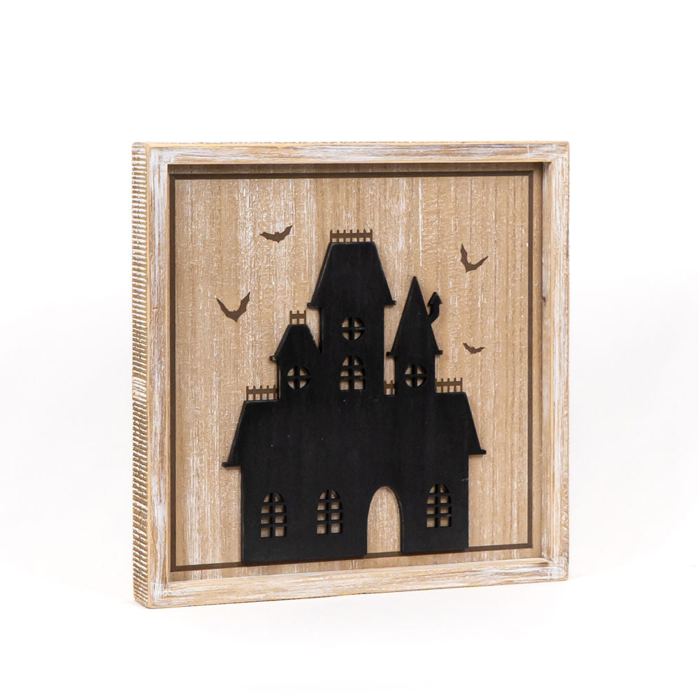 Castle / Haunted House Reversible Sign