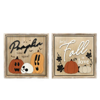 Pumpkin Time/ Fall In Love Reversible Sign