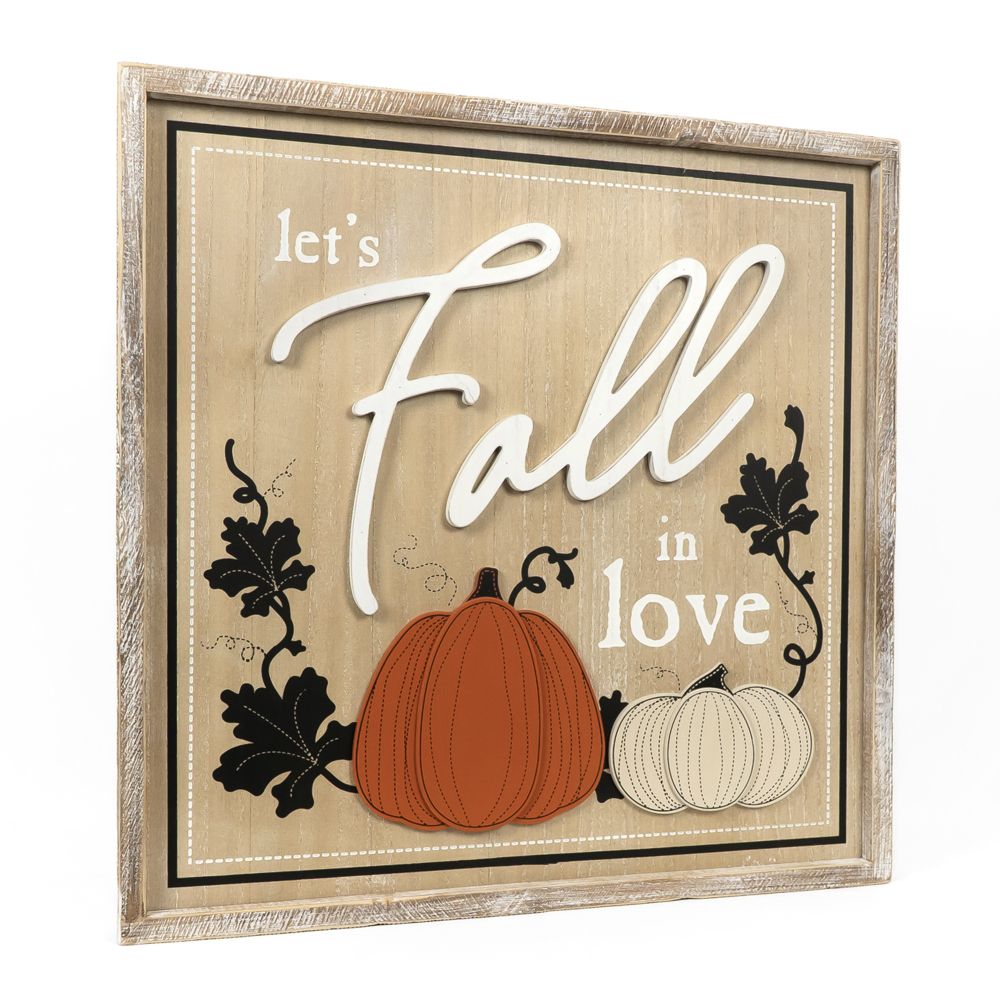 Pumpkin Time/ Fall In Love Reversible Sign