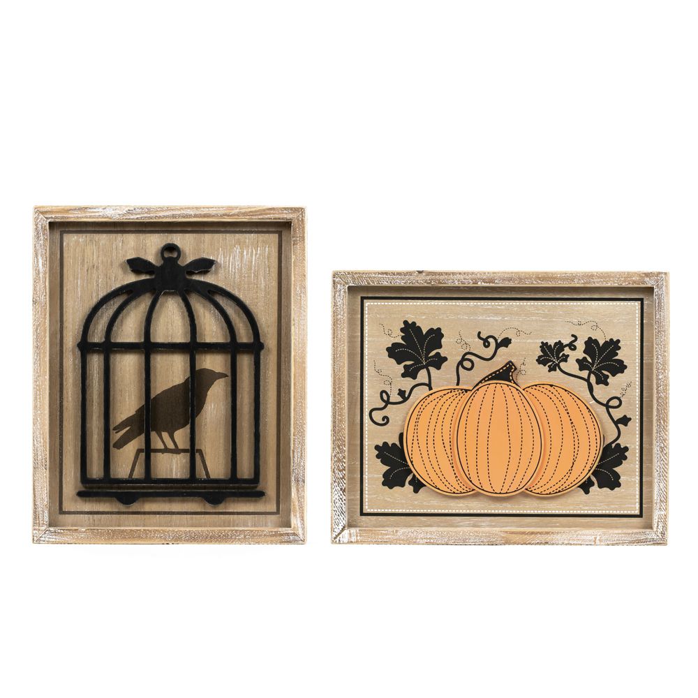 Raven/Pumpkin Reversible Art