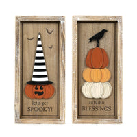 Spooky Pumpkins/ Autumn Blessings Reversible Art