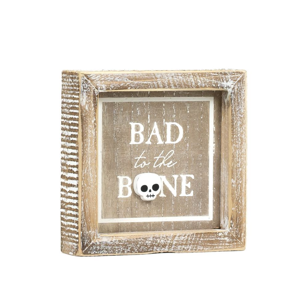 Skull/ Bad to the Bone Reversible Sign - Thumbnail 5