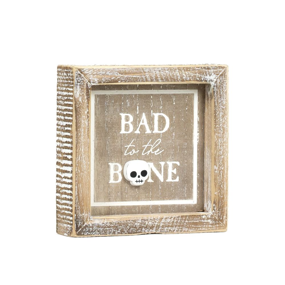 Skull/ Bad to the Bone Reversible Sign