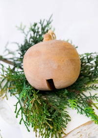 4" Round Terracotta Bell Ornament (CLR)