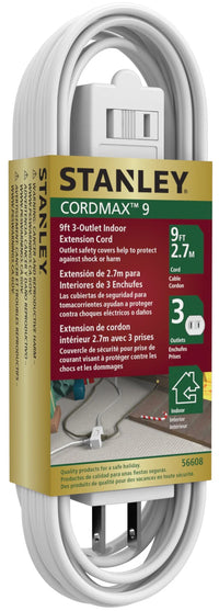 9' White CordMax Extension Cord