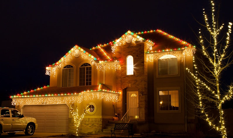 5MM LED Icicle Lights with White/Green Cord (70 Lights)