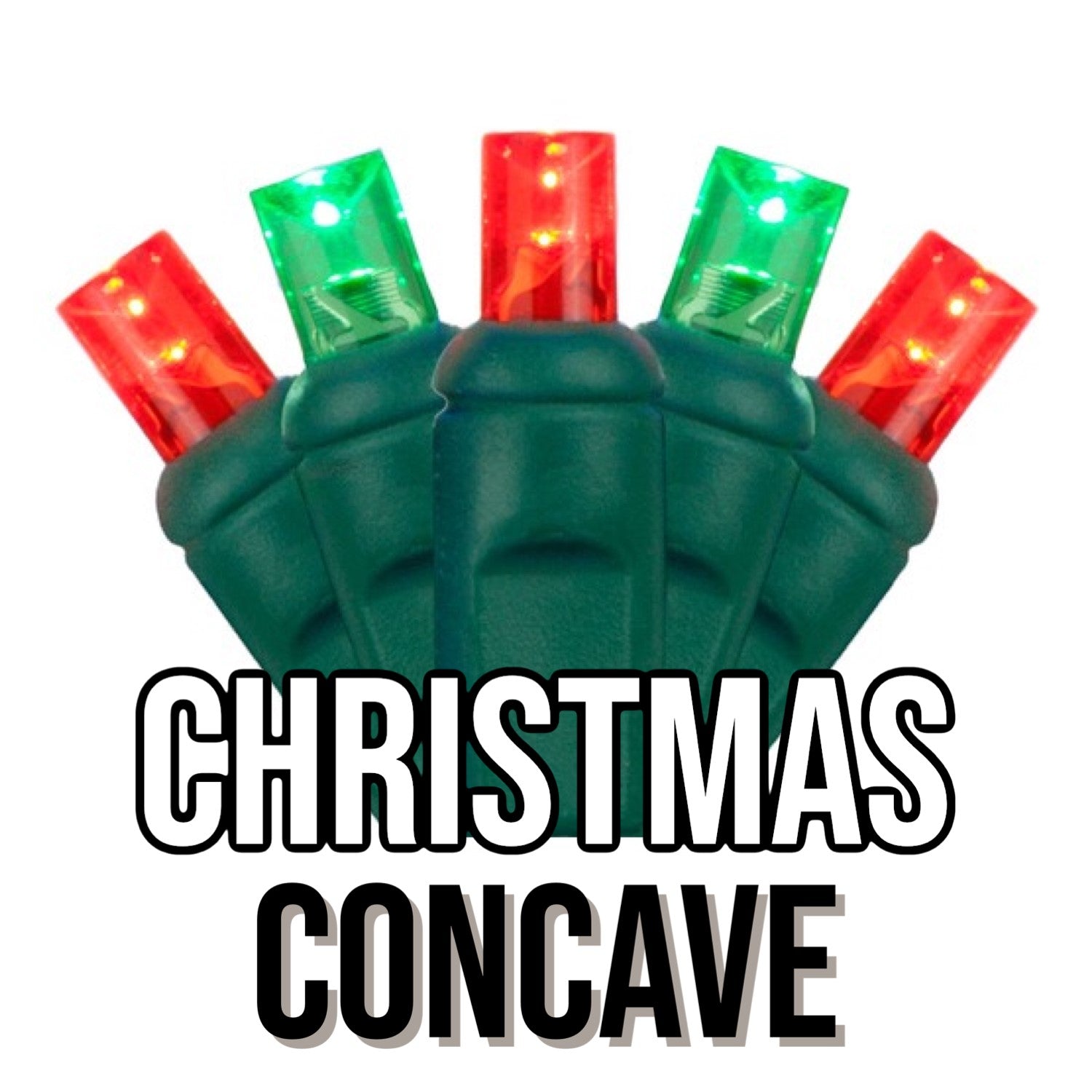5MM LED Concave Green Cord 50 Lights