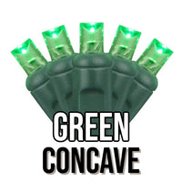 5MM LED Concave Green Cord 50 Lights