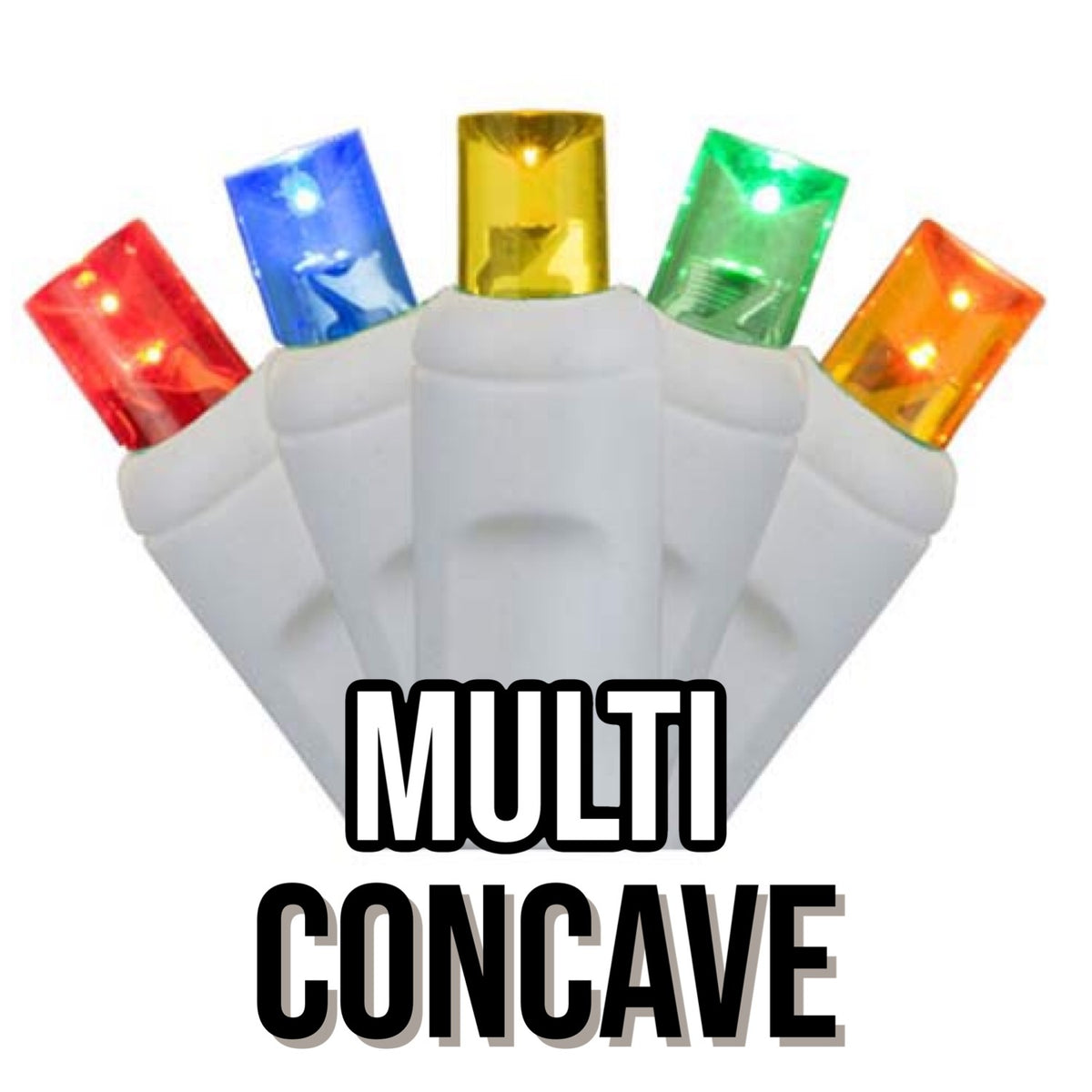 5MM LED Concave White Cord 50 Lights