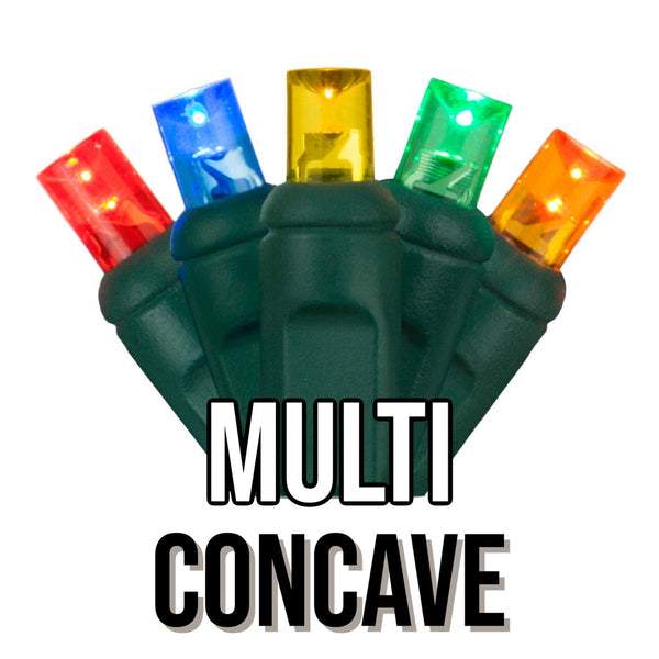 5MM LED Concave Green Cord 50 Mini Lights