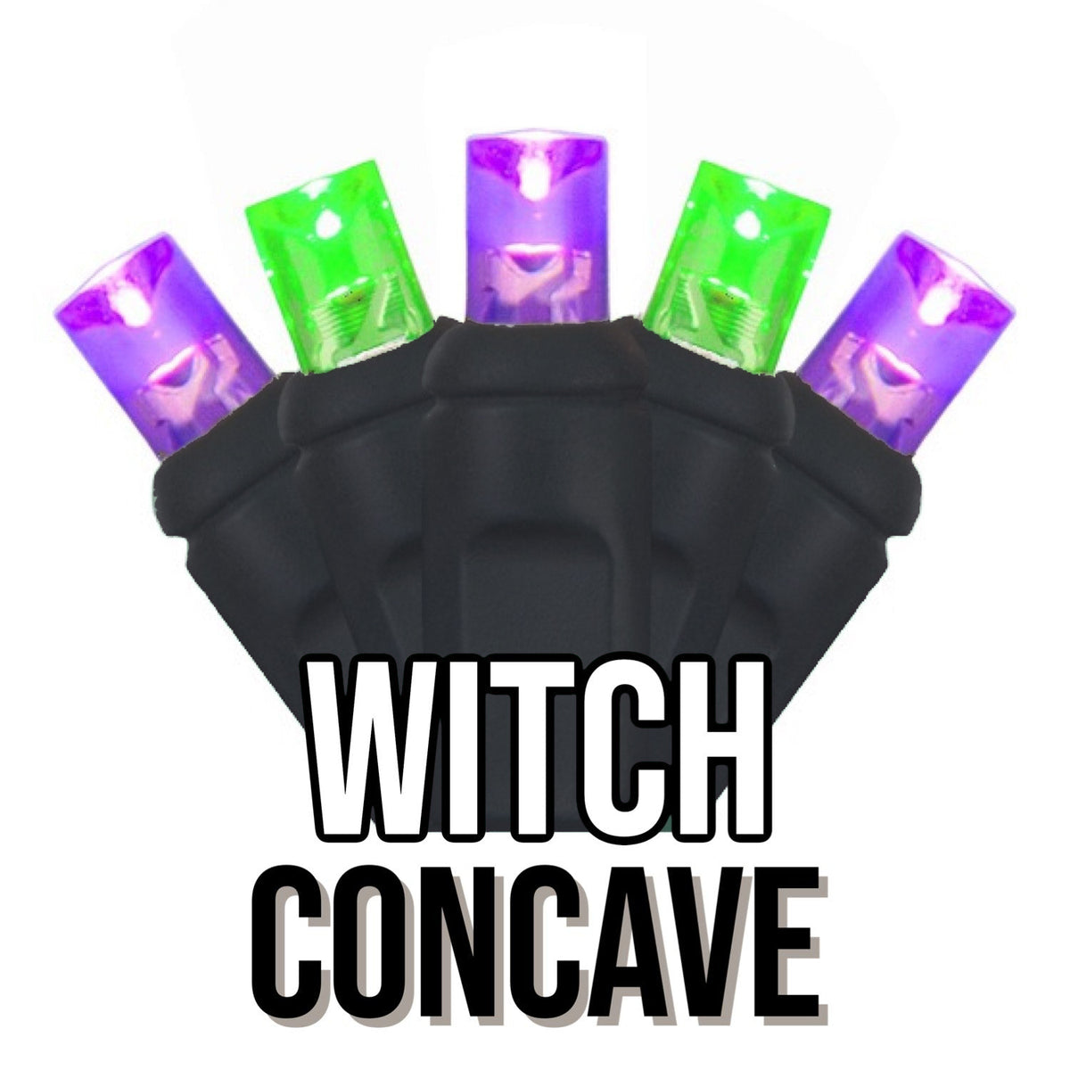 5MM LED Concave Green Cord 50 Lights