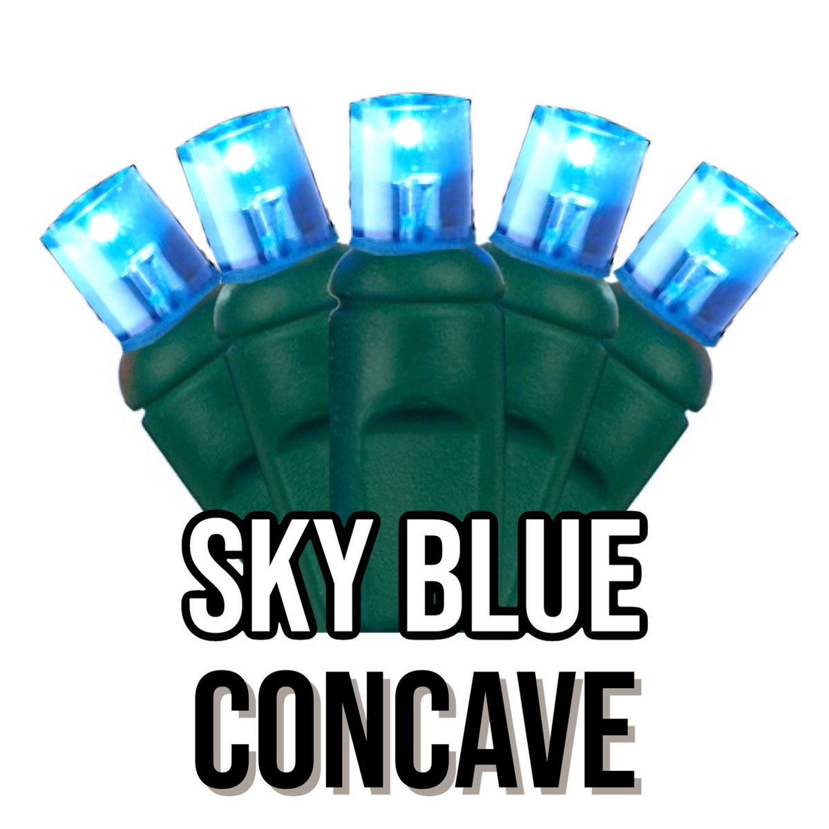 5mm Concave 50-Light Green Wire