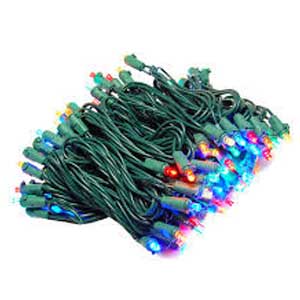 5MM LED Grand Convex Green Cord 50 Lights