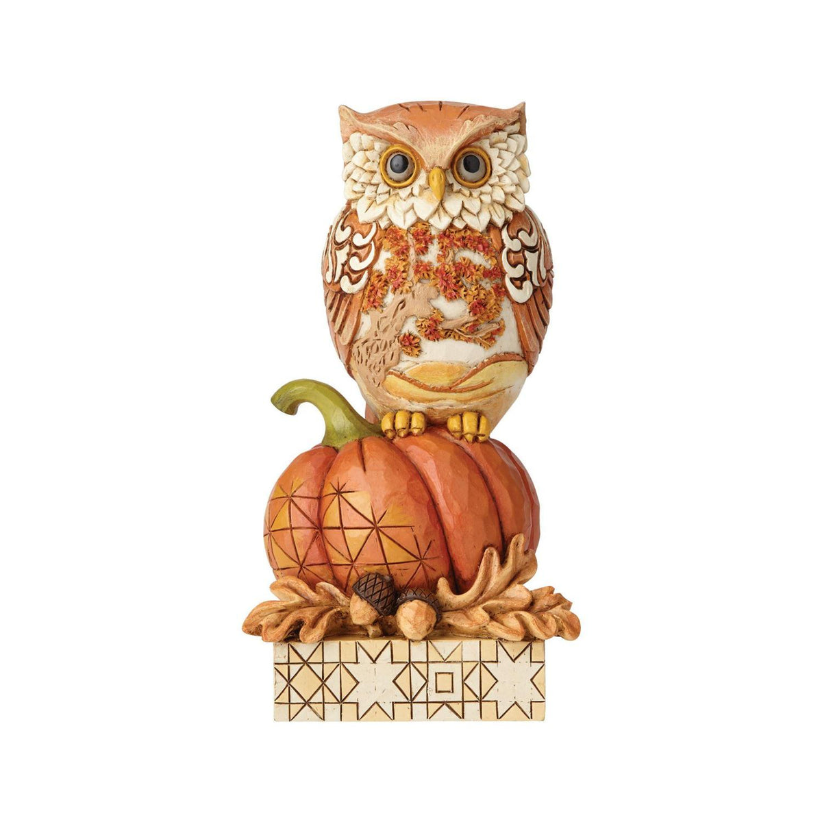 Jim Shore Heartwood Creek Harvest Owl on Pumpkin