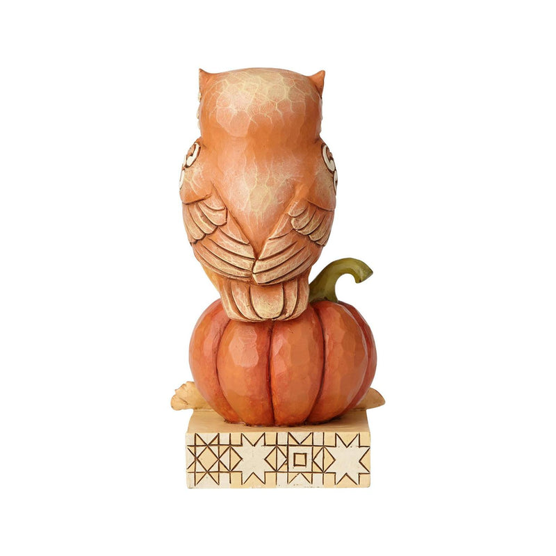 Jim Shore Heartwood Creek Harvest Owl on Pumpkin