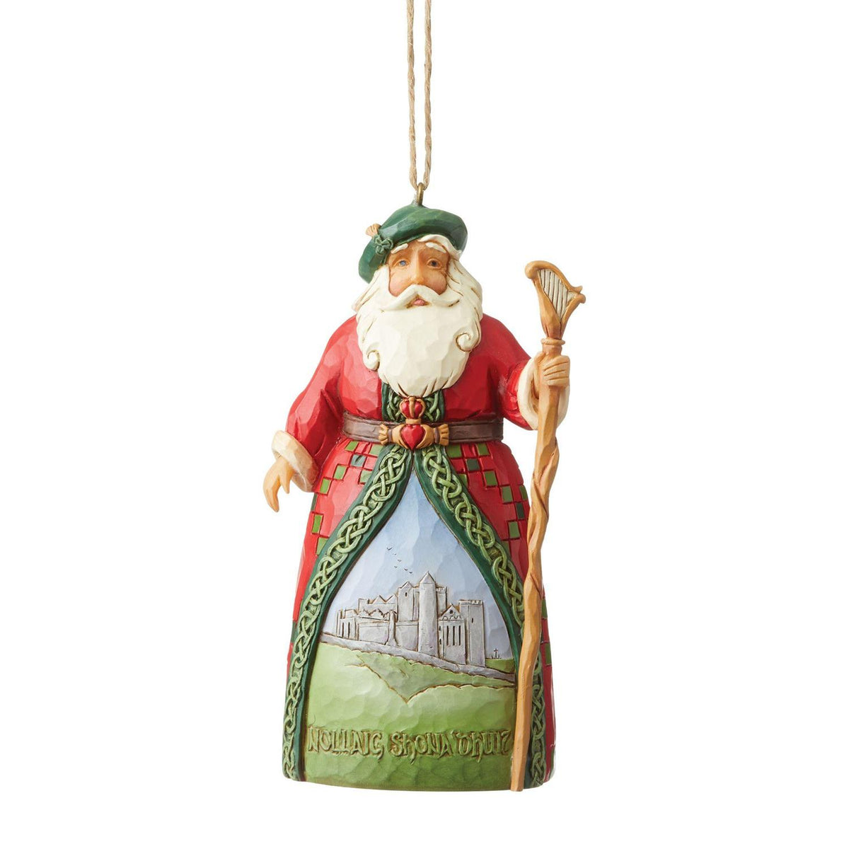 Jim Shore Heartwood Creek Irish Santa Ornament