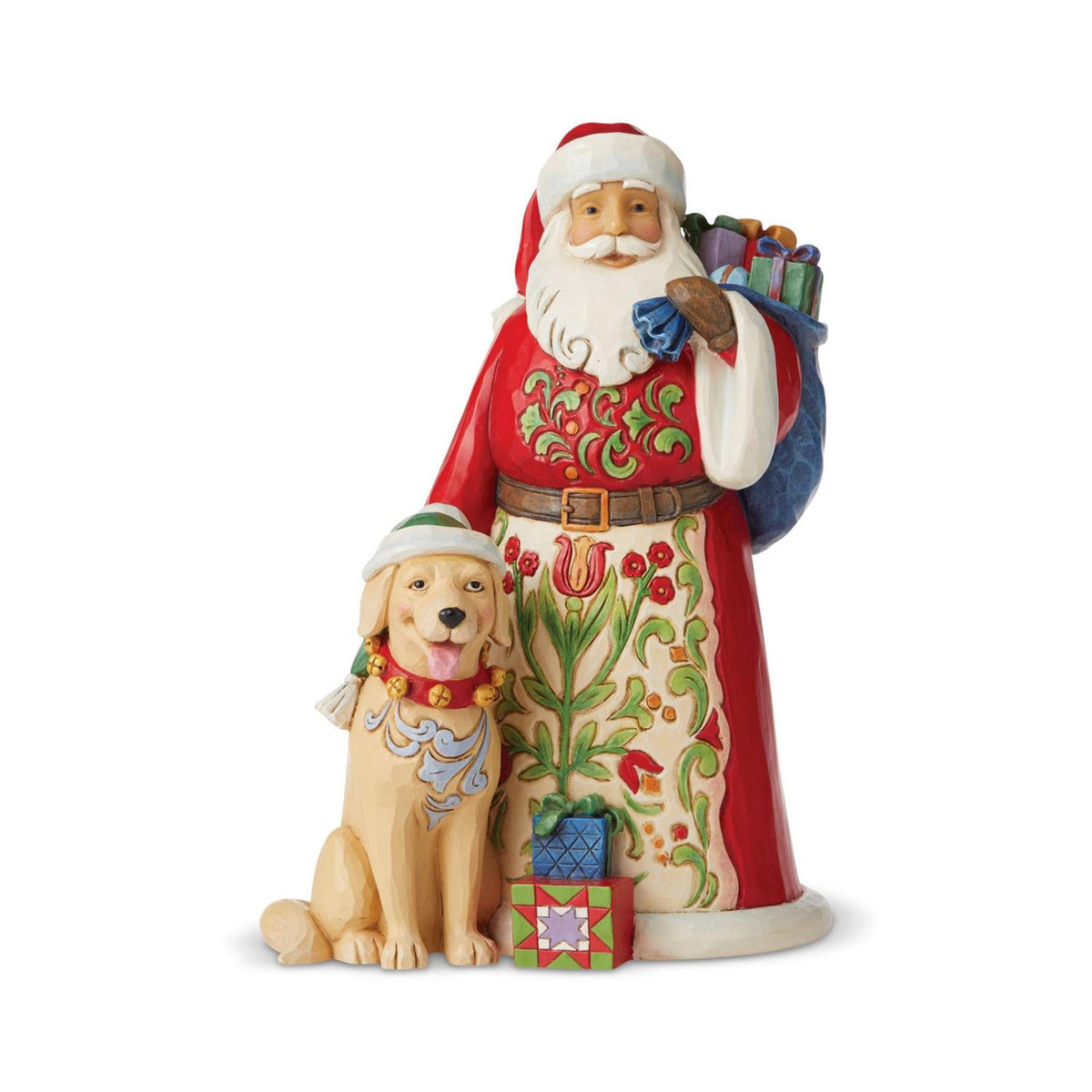 Jim Shore Heartwood Creek Santa With Dog