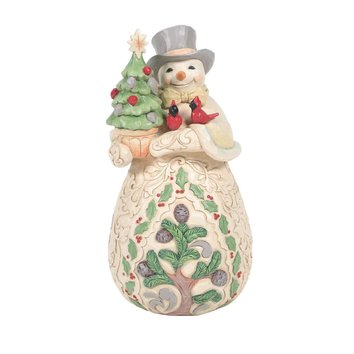 Jim Shore Heartwood Creek Woodland Snowman With Evergreen