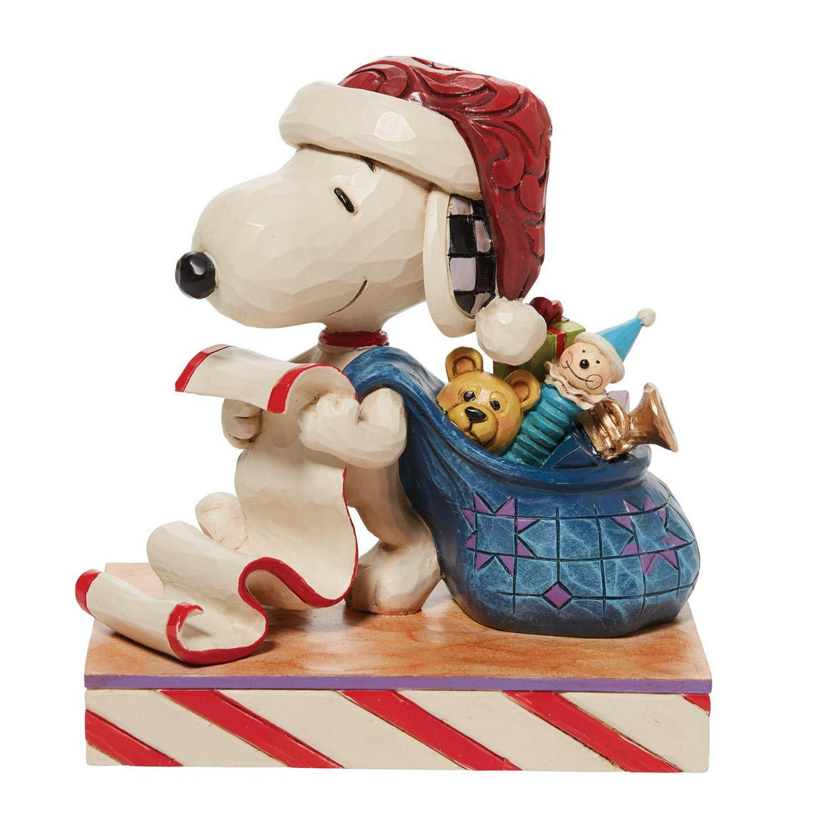 Jim Shore Peanuts Santa Snoopy with List and Bag