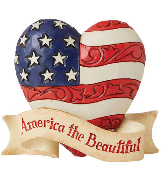 Patriotic Heart Mini - Jim Shore