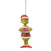 Jim Shore Dr. Seuss Grinch I'm Here for the Presents Ornament