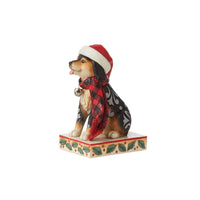 Jim Shore Heartwood Creek Highland Dog Wearing Plaid Scarf