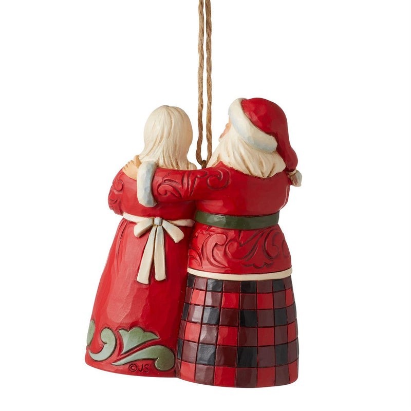 Jim Shore Heartwood Creek Highland Santa & Mrs. Claus Ornament