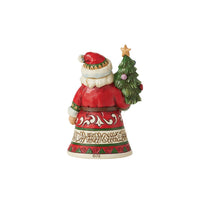 Jim Shore Heartwood Creek Mini Santa Holding Tree