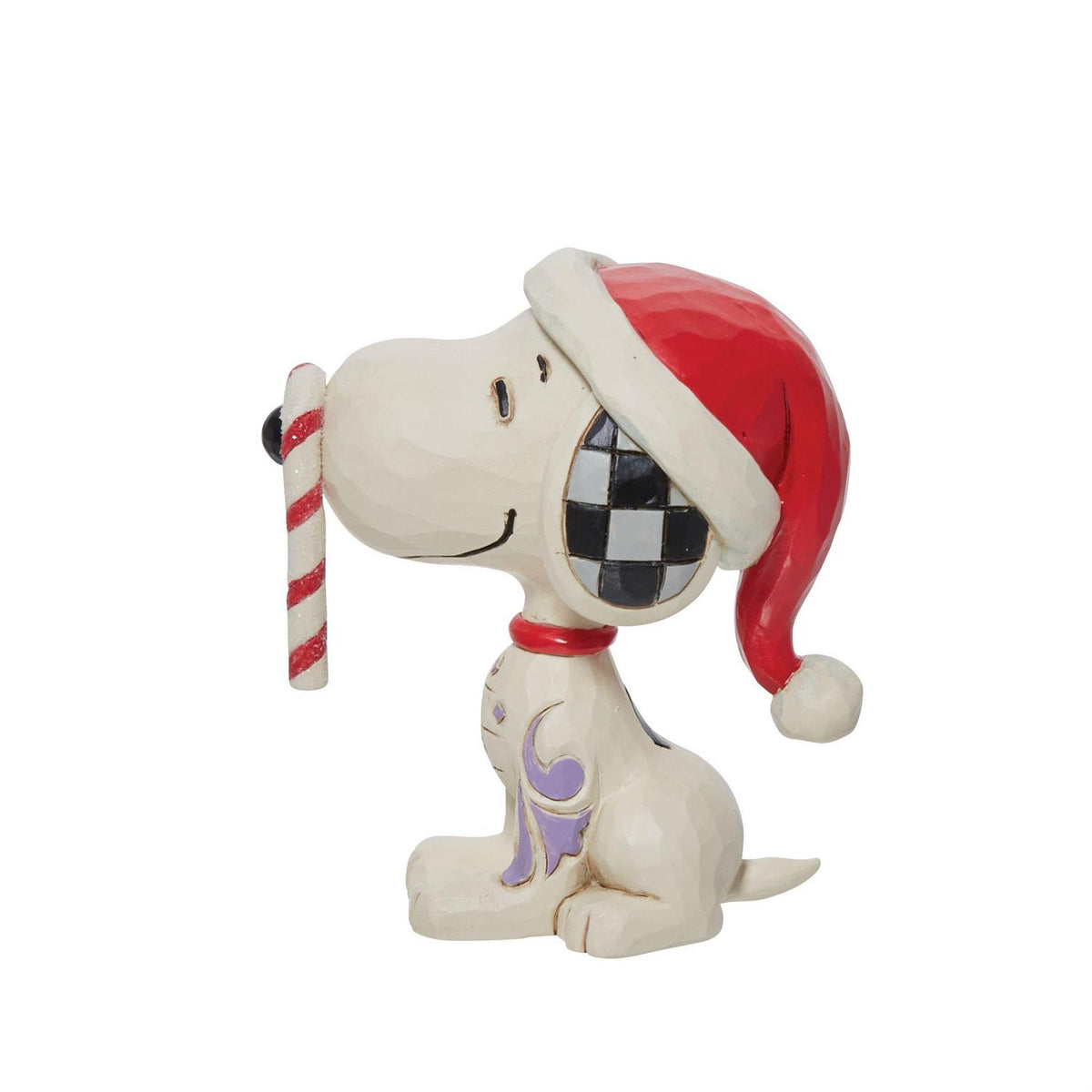 Jim Shore Peanuts Mini Snoopy Glitter Candy Cane