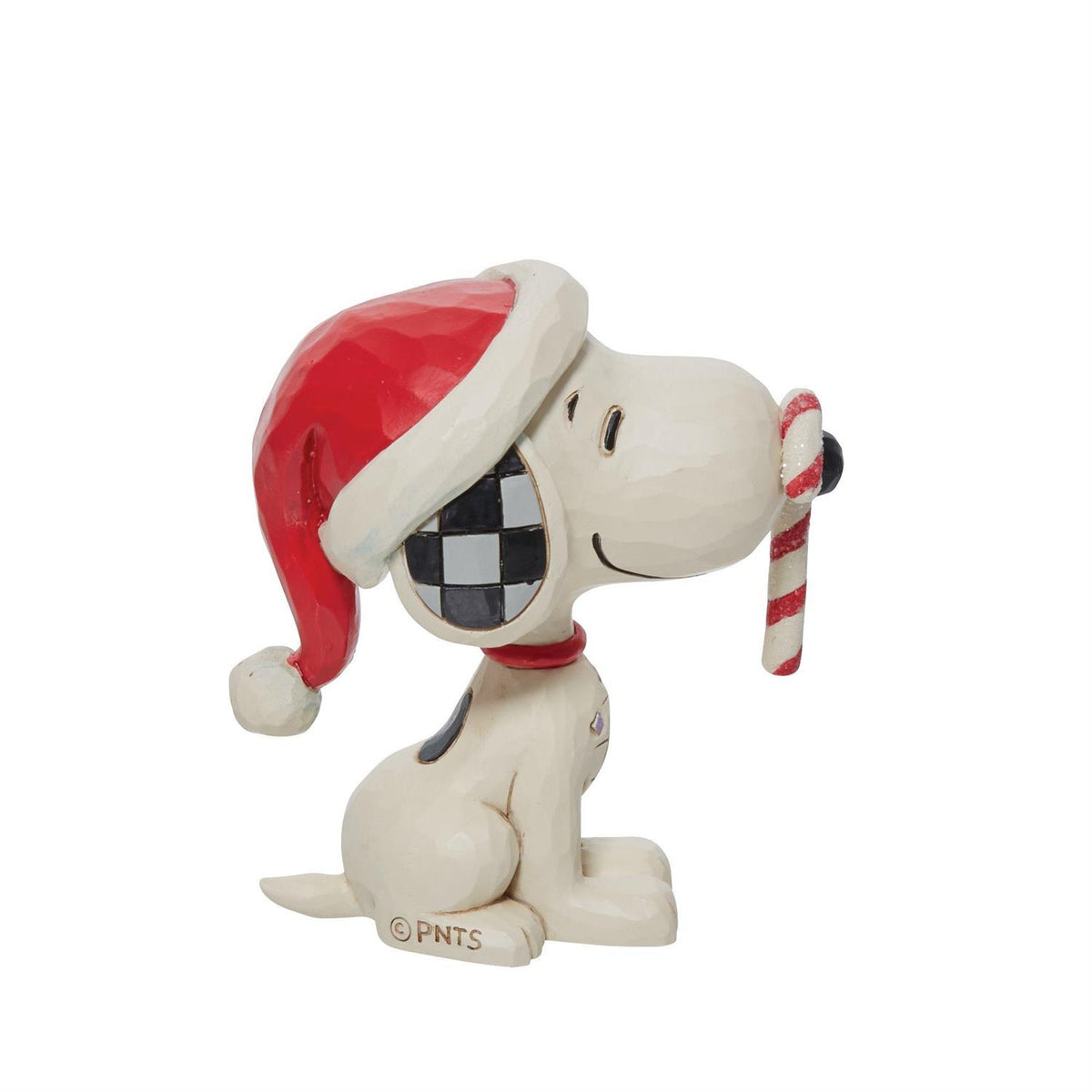 Jim Shore Peanuts Mini Snoopy Glitter Candy Cane